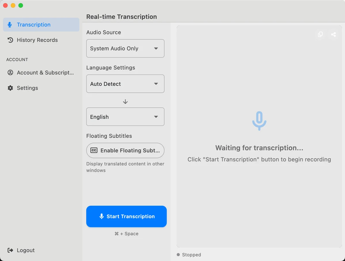 LiveTrans v1.0.2 new clean interface
